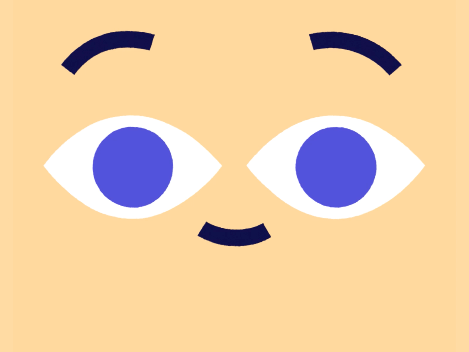 On edge 2d animation april aprilfools blue character eyes fear funny graphic design happy illustration joke laughing motion design motion graphics posterize relieved texture yellow