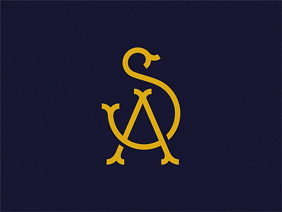 monogram SA as letter logo monogram sa