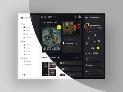 Dashboard | Dark & Light mode - Casette app branding design e commerce graphic design illustration logo ui ux vector