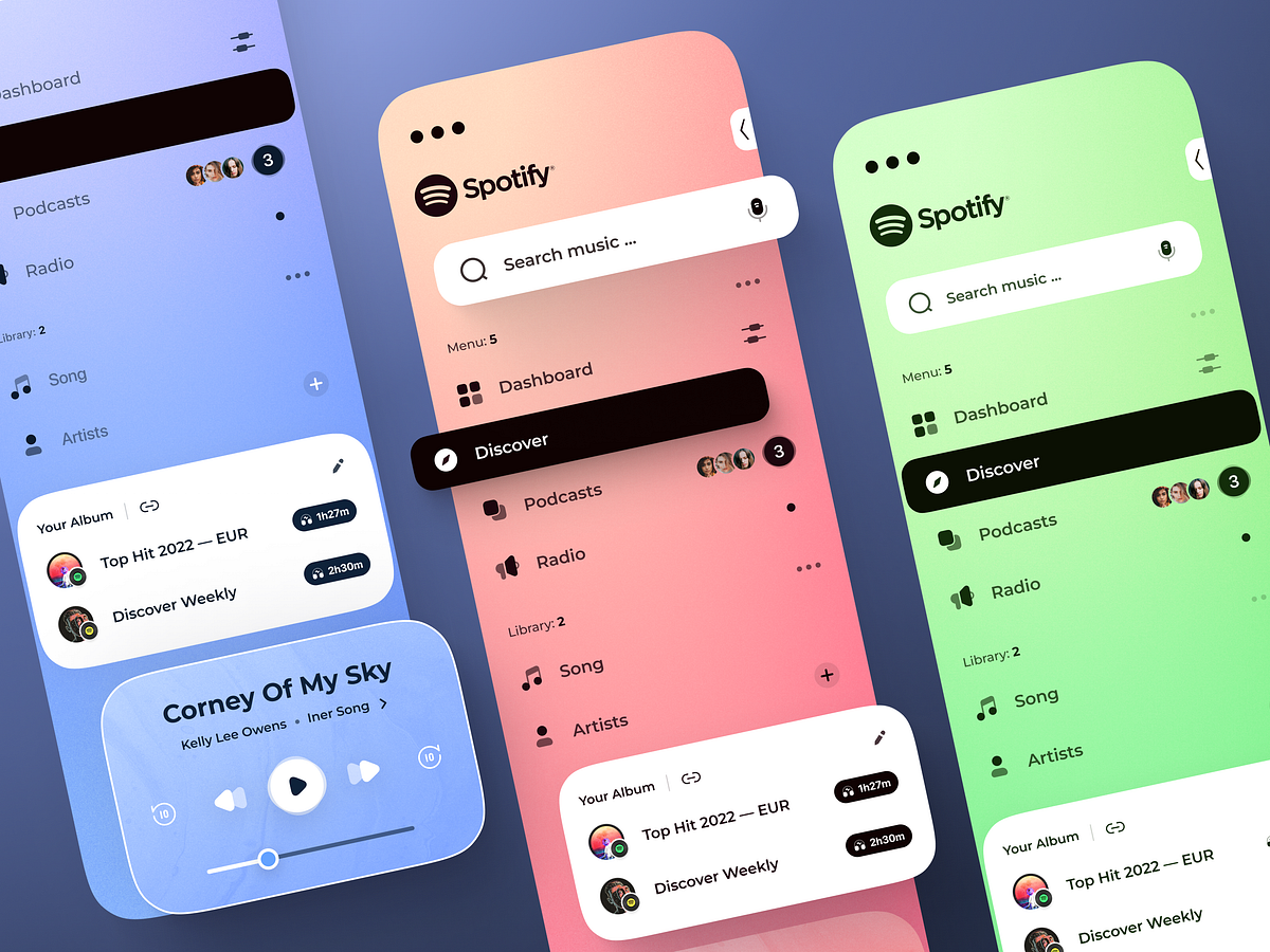 Side Menu Design by Offdesignarea on Dribbble