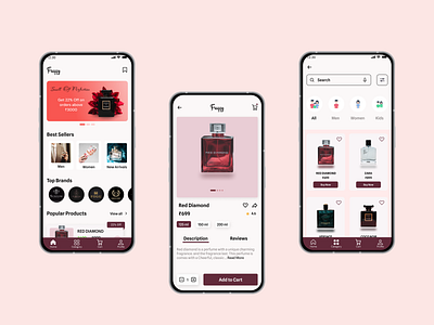 Perfume Shopping App ecommerce app mobile app perfume shopping uiux