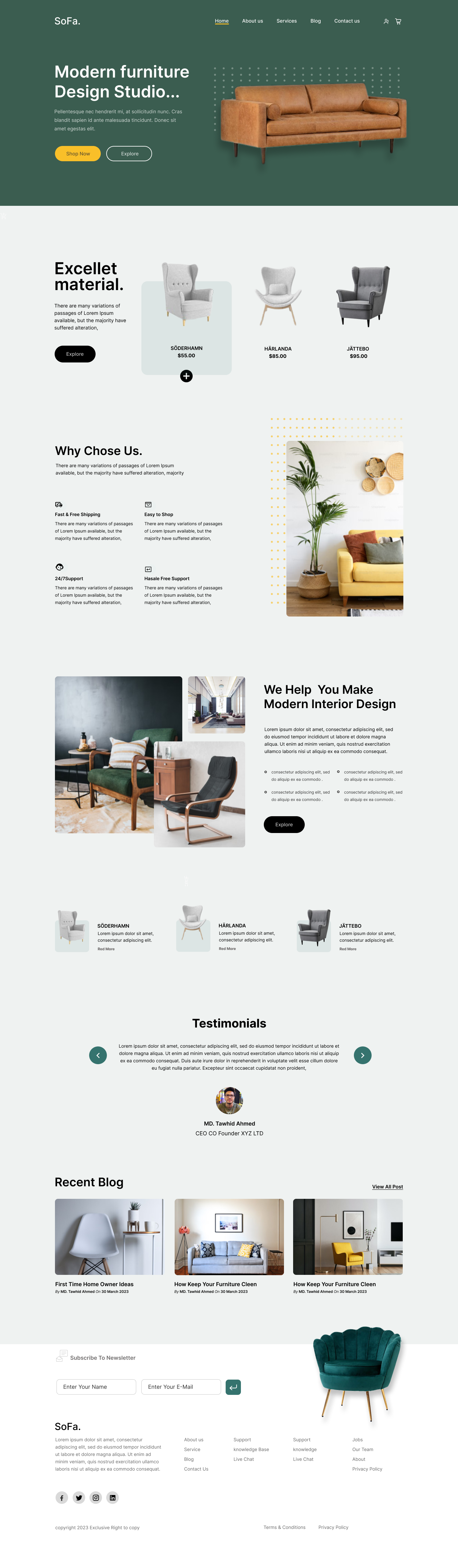 #02 - Concept Furniture Website Ui by MD. Tawhid Ahmed on Dribbble