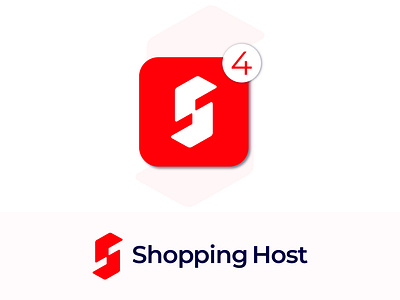 Shopping Host, (Letter S) Modern Logo Design Concept branding design host logo host logo brand hosting logo logo logo design logo make s s logo s logo mark s logos s minimal s modern logo s simple logo shopping host shopping logo vector