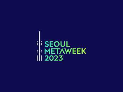 Seoul Metaweek 2023 Logo Design 2023 branding business logo event logo gradient logo graphic design logo logo design logo inspiration metaweek