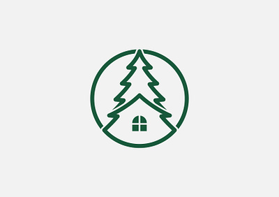 Cabin Pine - Resort Cabin Logo brand identity branding brandmark cabin company concept design forest graphic design hotel identity logo logomark minimalist modern modern logo pine poster praw resort