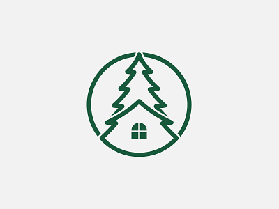 Cabin Pine - Resort Cabin Logo brand identity branding brandmark cabin company concept design forest graphic design hotel identity logo logomark minimalist modern modern logo pine poster praw resort