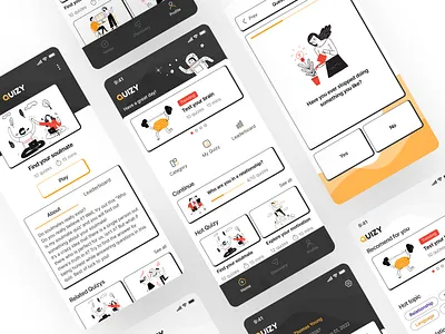 UI Design for Quiz App answer app design application design figma illustration question quiz ui uiux design ux