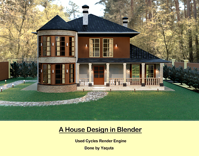 Exterior Design 3d art blender cycles render exterior design graphic design house visualization