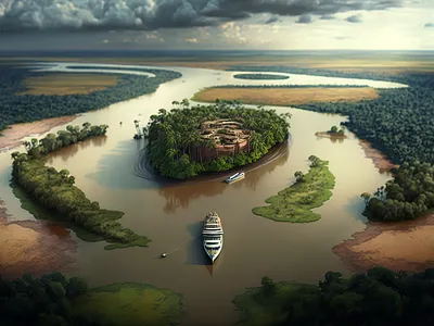 Amazon Region ai images amazon amazon region animals beautiful boats branding forest forests graphic design green forest images parrots tribes ui