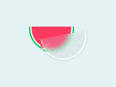 Glass Watermelon 🍉 fruit illustration ui watermelon