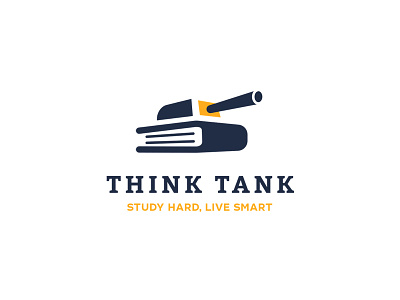 Think Thank book clever design iconic knowledge learn learning logo logodesign minimalist minimalistic thank weapon