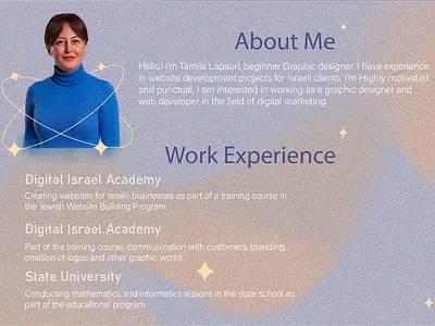 About me graphic design
