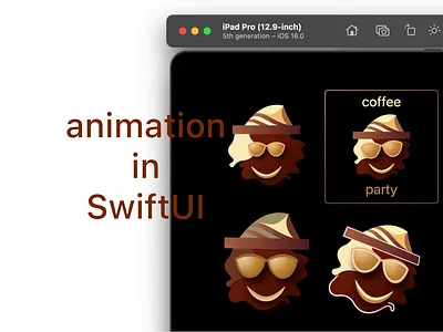 SwiftUI chocolate face animation with Path and Bezier curves. animation app apple apps apps animation branding design graphic design ios ios 16 ios 17 iphone 14 pro iphone 15 motion graphics swift swiftui ui ux xcode