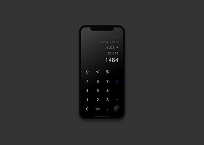 Calculator Dark Mode App calculator dark mode mobile app ui ux