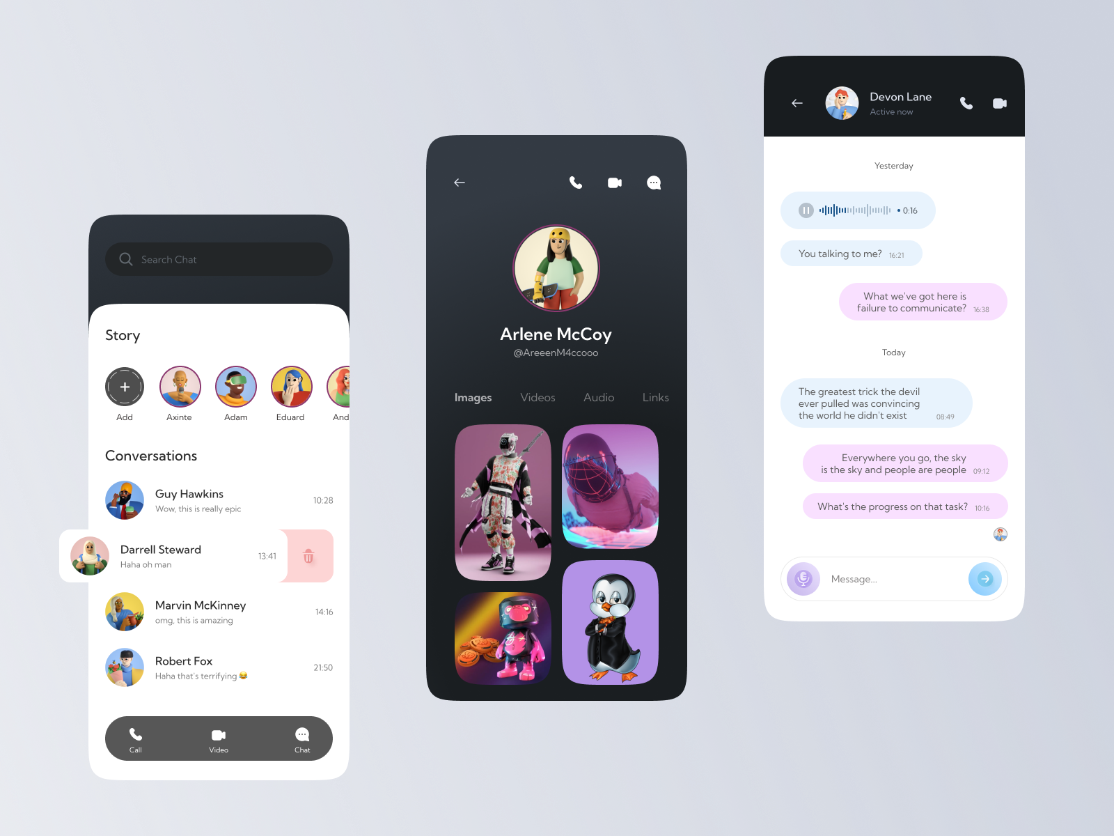 Messenger Design Concept by Andrii Kolykhalov on Dribbble