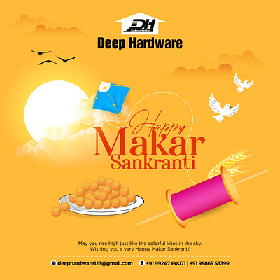 Happy Makar Sanktranti advertisement branding branding agency design graphic graphic design graphicdesign illustrator social post