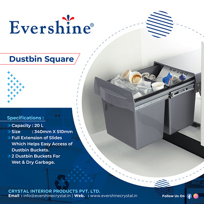 Evershine Dustbin Square advertising branding branding agency design graphic graphic design illustrator logo newsletter photoshop post