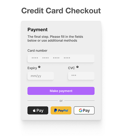 Credit Card Checkout 100daydesign card clear dailyui design figma payment ui webdesign
