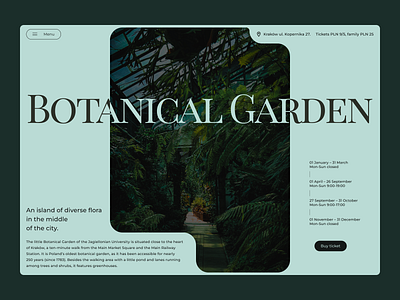 Design concept for Botanical Garden design ui