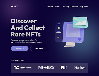 NFT Buyer Website Design branding crypto webpage illustration landing page nft website ui ux web design