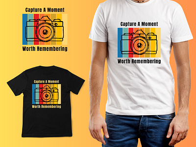Capture A Moment Worth Remembering T-shirt Design black t shirt branding capture capture a moment t shirt design graphic design illustration mens t shirt most popular photography t shirt popular popular t shirt design print print t shirt t shirt t shirt design trending trending t shirt typography white t shirt