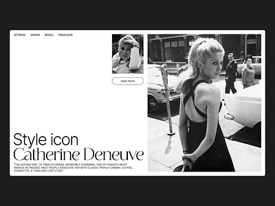 Longread about Catherine Deneuve behance daily design dribbble figma graphic design graphic designer landingpage ui uidesigner ux webdesign вебдизайн вебдизайнер дизайнер дизайнсайта дизайнсайтов фигма фриланс
