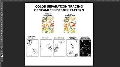Color Separation of Seamless Patterns branding design graphic design illustration minimal print vector