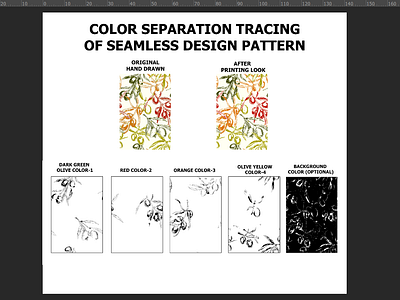 Color Separation of Seamless Patterns branding design graphic design illustration minimal print vector