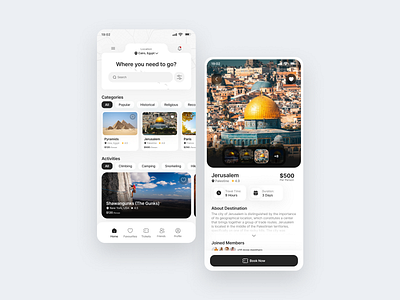 Travel Mobile App adventure appdesign design designinspiration destination mobile mobile app mobile app design tourism travel agency travel app traveler traveling trip ui uidesign uidesigner uiux ux