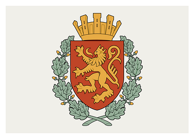 Macedonia // Coat of Arms Redesign WIP arms coat crown garland heraldic heraldry lion macedonia mural of rampant redesign wreath