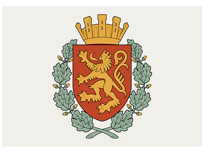 Macedonia // Coat of Arms Redesign WIP arms coat crown garland heraldic heraldry lion macedonia mural of rampant redesign wreath