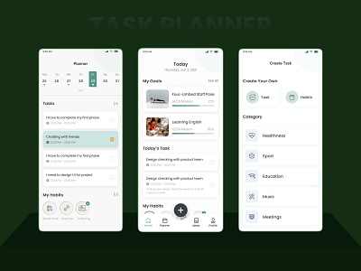 Task Planner adobe xd app branding data design home light mobile nav planner task ui ui design uidesign white