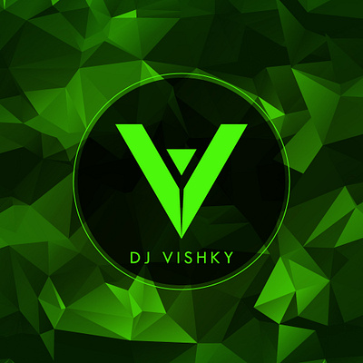 LOGO Design - DJ VISHKY branding djlogo eventslogo graphicdesign logo logo design minimalistic minimallogo modernlogo partylogo preciselogo sharplogo