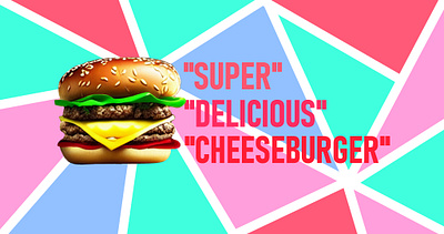 Cheeseburger Commercial Banner 3d branding design graphic design illustration logo vector