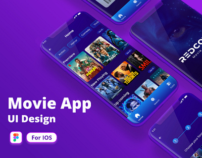 Movie app UI Design app branding design graphic design illustration logo movie music app typography ui uiux ux