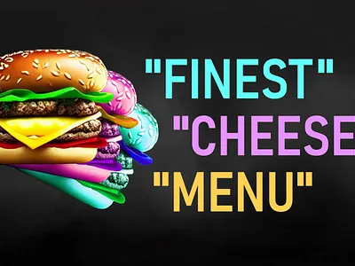 Cheese Menu Commercial Banner 3d app branding design graphic design illustration logo vector