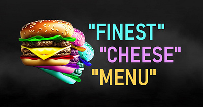 Cheese Menu Commercial Banner 3d app branding design graphic design illustration logo vector