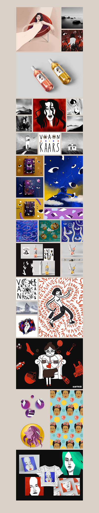 Illustration collection on various themes 2d black emotion illustration inspiration procreate