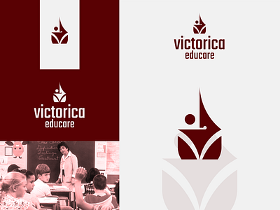 Victorica Educare - Brand Mark - Logo Design adobe illustrator banner design company logo creative design educare education graphic design learn online learning logo creation logo design logo designer logo redesign mockup modern logo professional logo redesign vector trending design vector