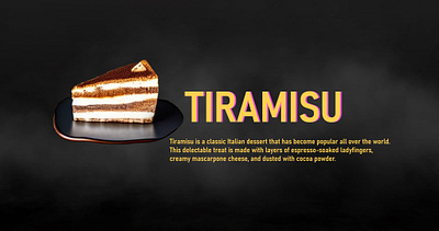 Tiramisu Commercial Banner 3d app branding design graphic design illustration logo ui ux vector