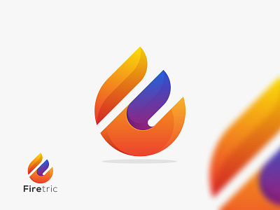 Orange Colorful FireTrick Logo 3d app branding colorful design e graphic design icon illustration letter letter e lettermark logo logoinspiration logotype modern motion graphics orange