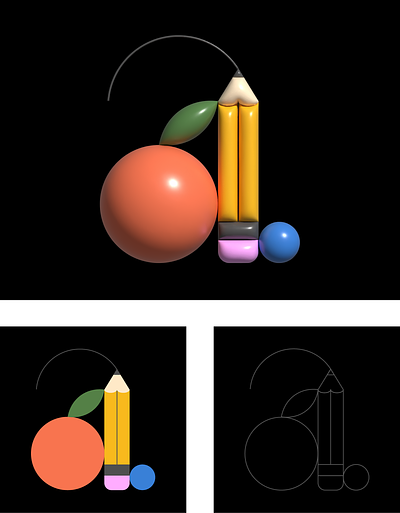 A-letter 2d 3d adobe illustrator art character design clean colours design digital art fun graphic design icon iconography icons illustration