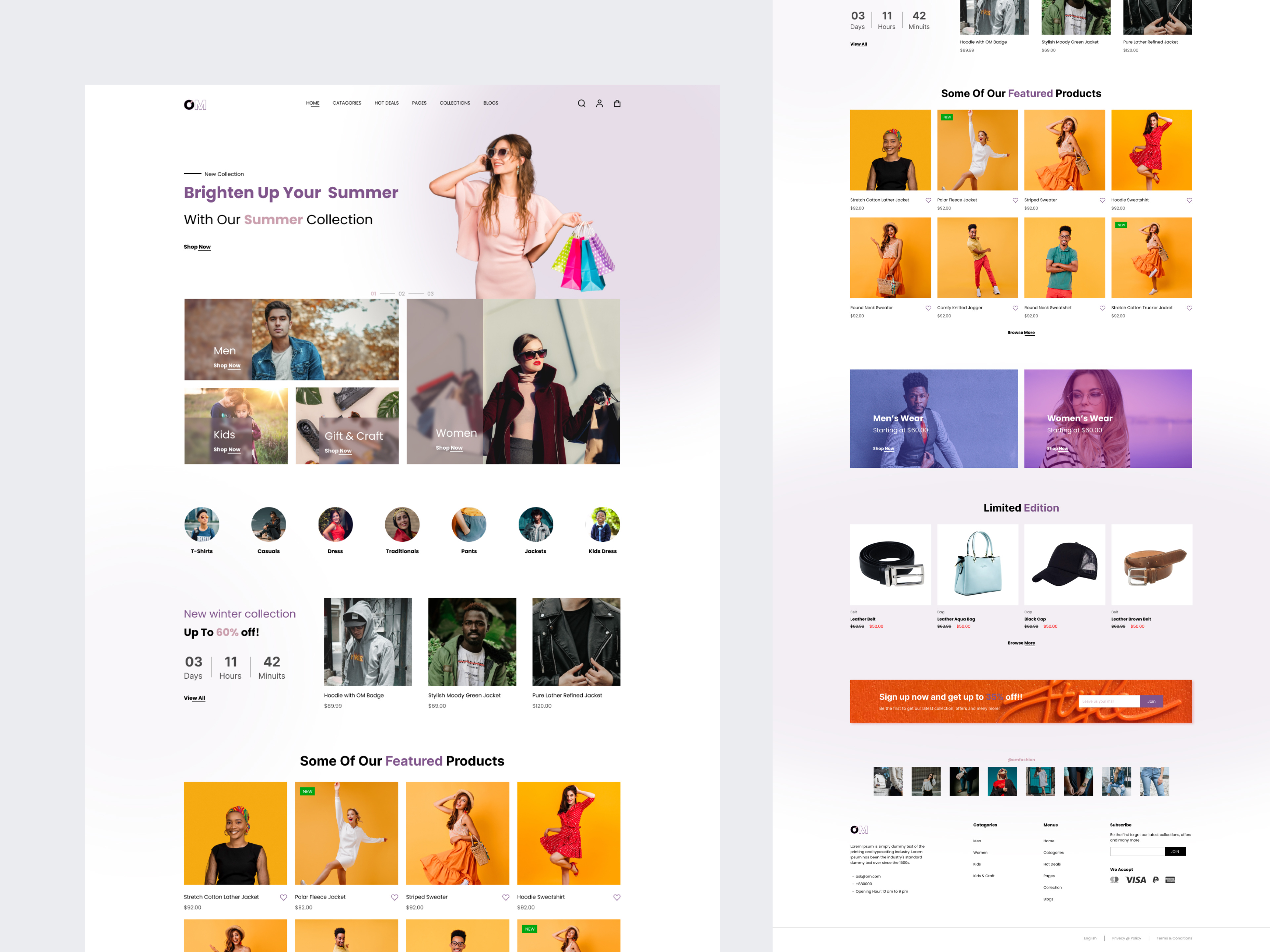 Landing Page- Clothing Shop design landing page ui ux web design