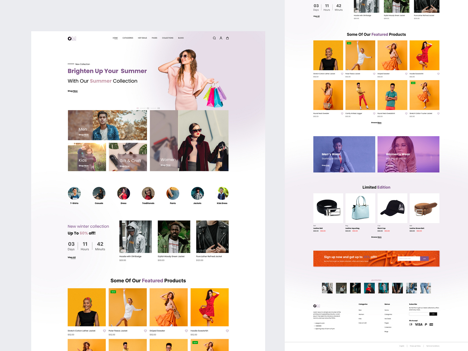 Landing Page- Clothing Shop by Asraful Islam on Dribbble