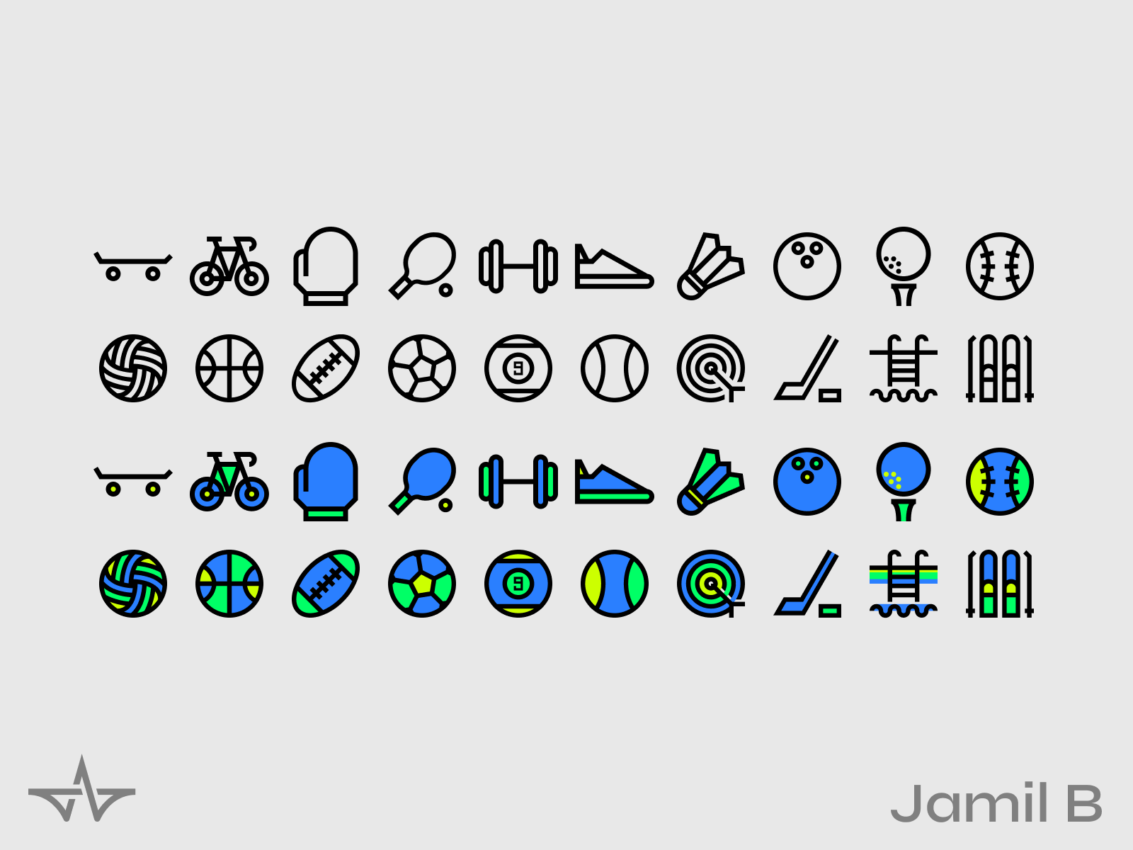 Sports Icon Set by Jamil B on Dribbble