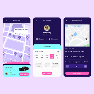 Day 24: Ride hailing app screens branding creative design graphic design illustration legodesign tryingsomethingnew logo typography ui uxdesign