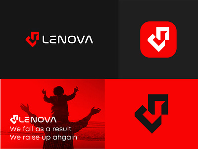 Lenova for your startup 3d agency branding design flat graphic design l l letter logo modern new powerful premade profesional red startup top useable vector