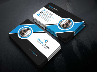 Creative Blue Business Card Template presentation