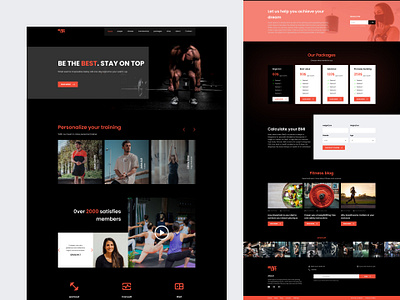 Landing Page- GYM landing page ui web design