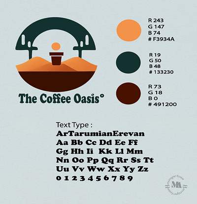 Logo Design The Coffe Oasis app branding design graphic design illustration logo vector